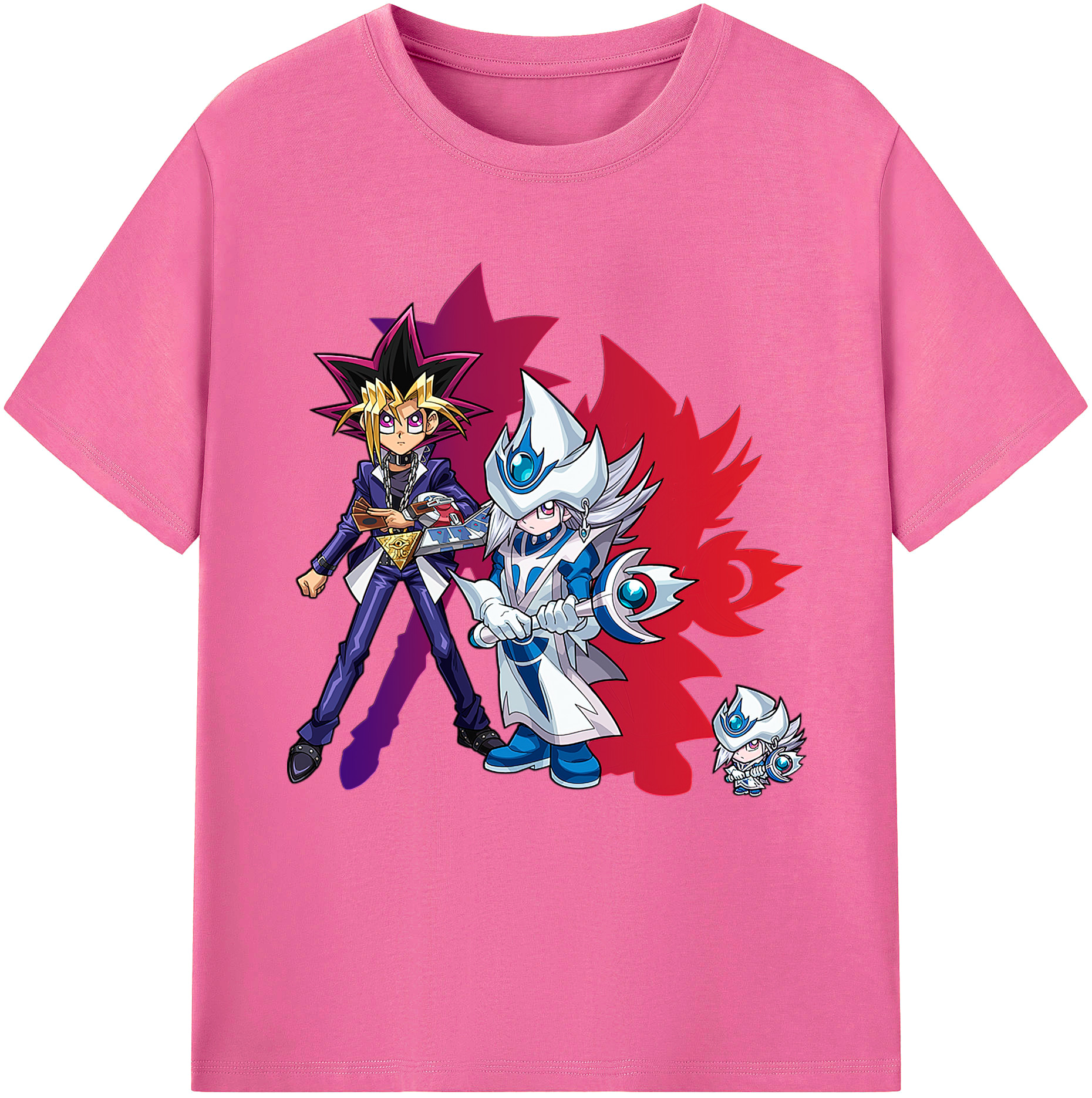 （画像用） 遊☆戯☆王 Yu-Gi-Oh! レディースカジュアルプリントTシャツ（綿100％）